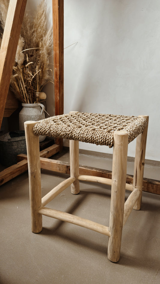 Sgabello Legno e Palma