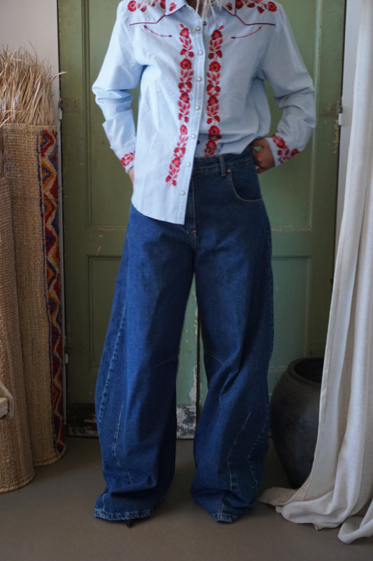 Pantalone Balloon Iride Denim