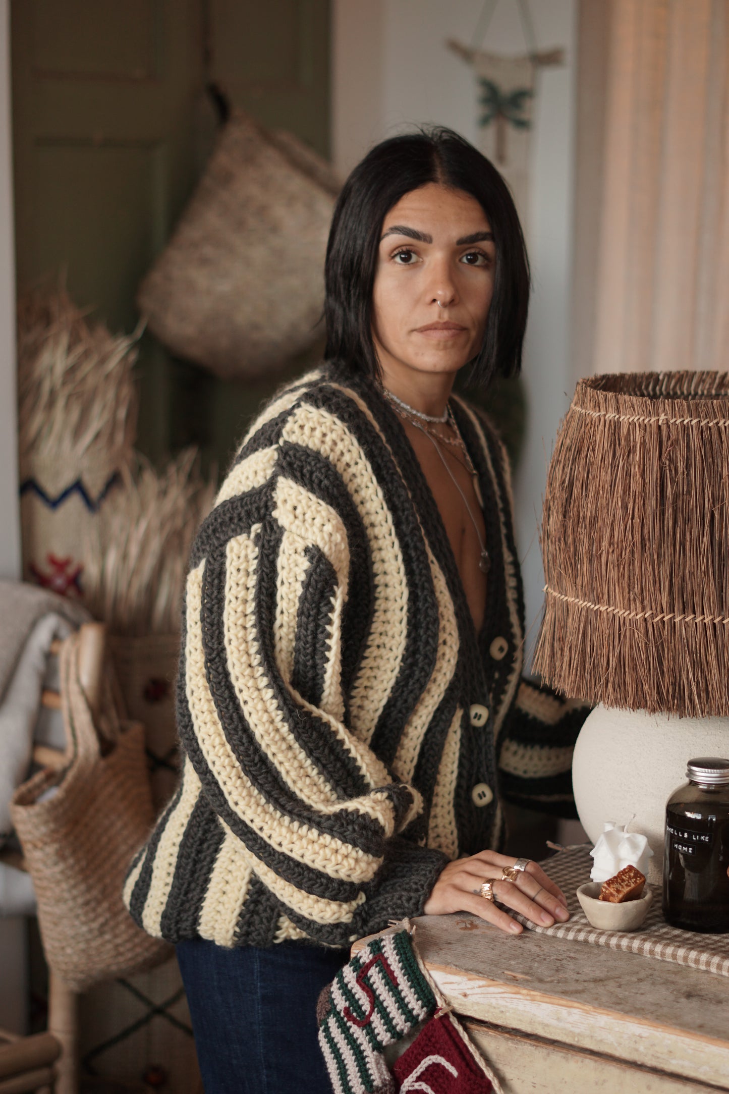 Cardigan a Righe