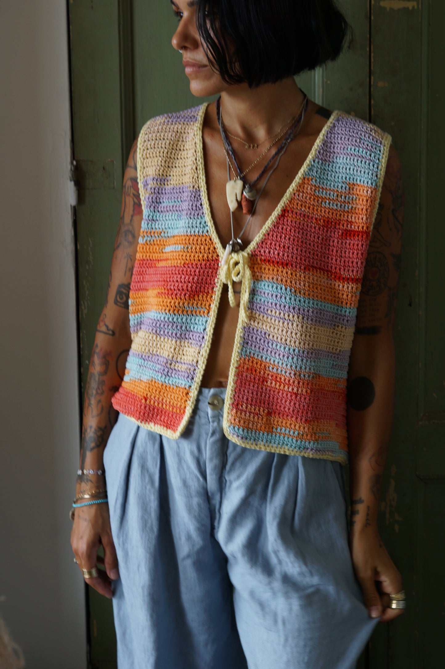 Gilet multicolor