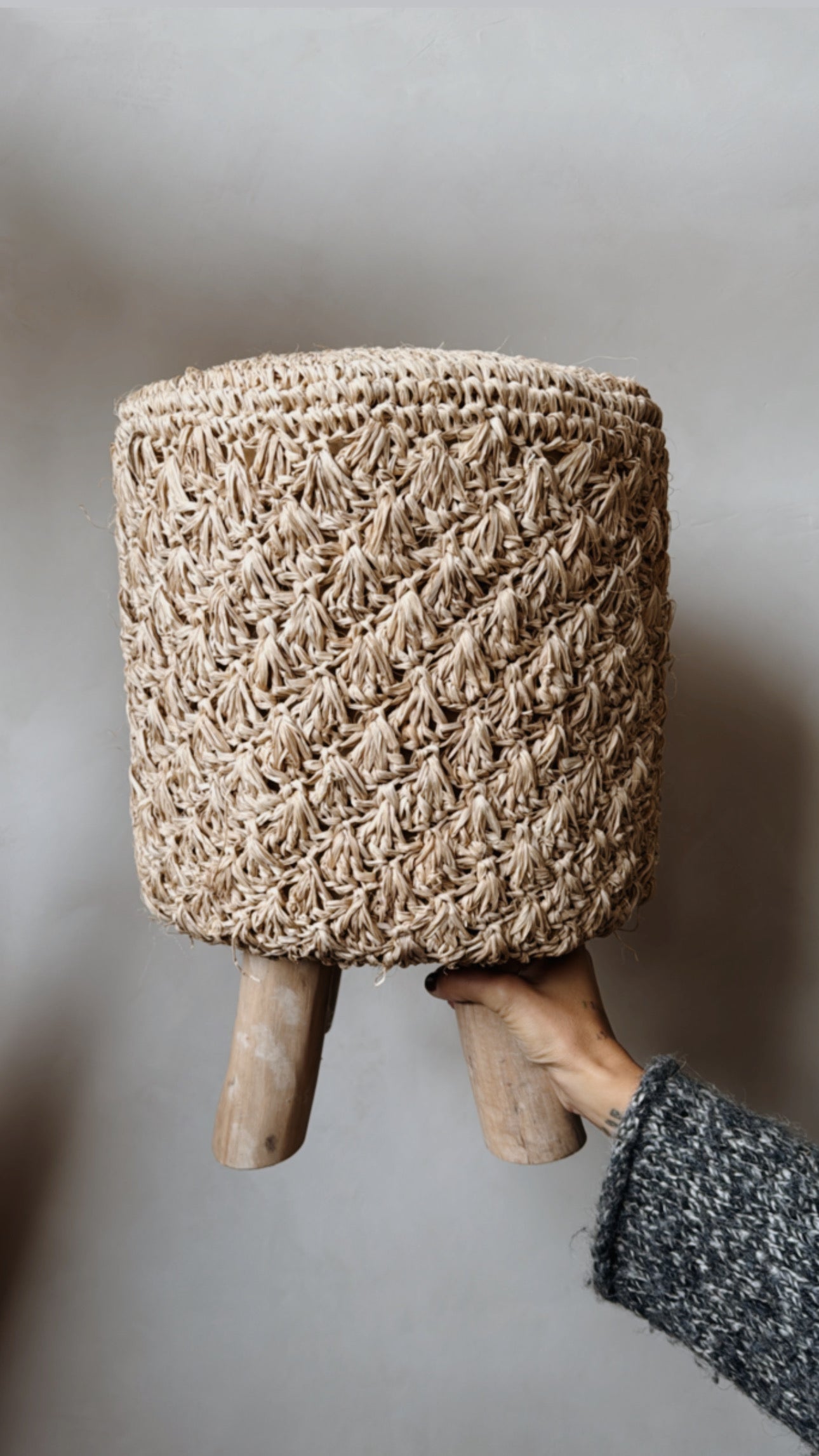 Sgabello in Rafia