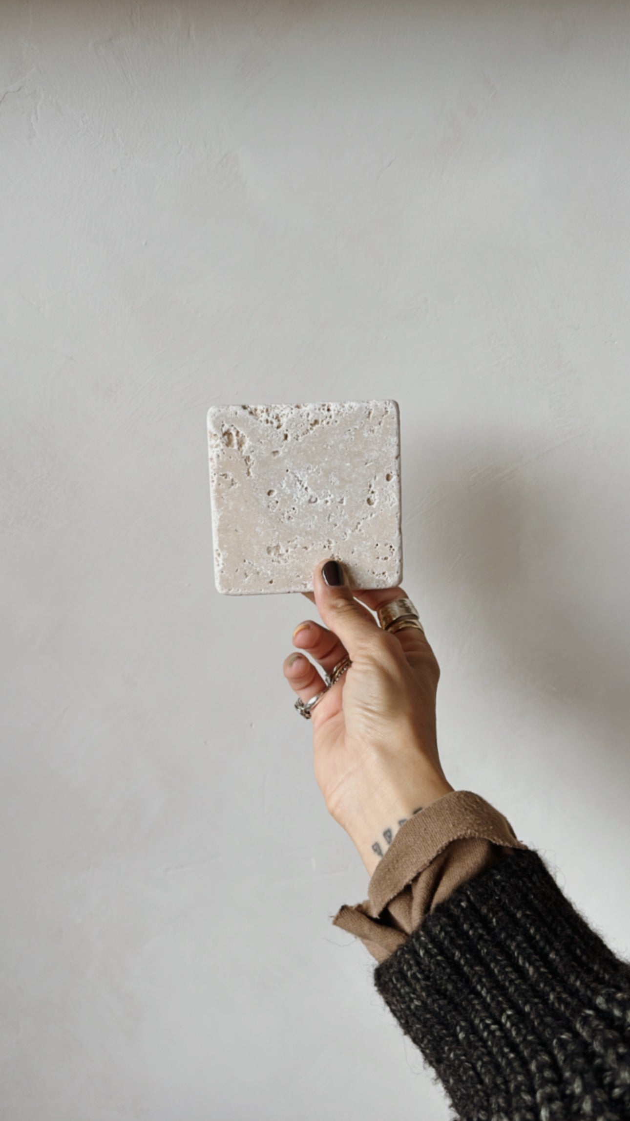 Travertine Incense Holder Plate
