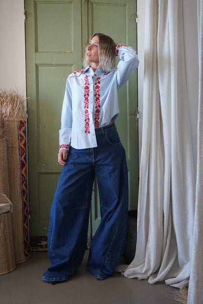 Pantalone Balloon Iride Denim