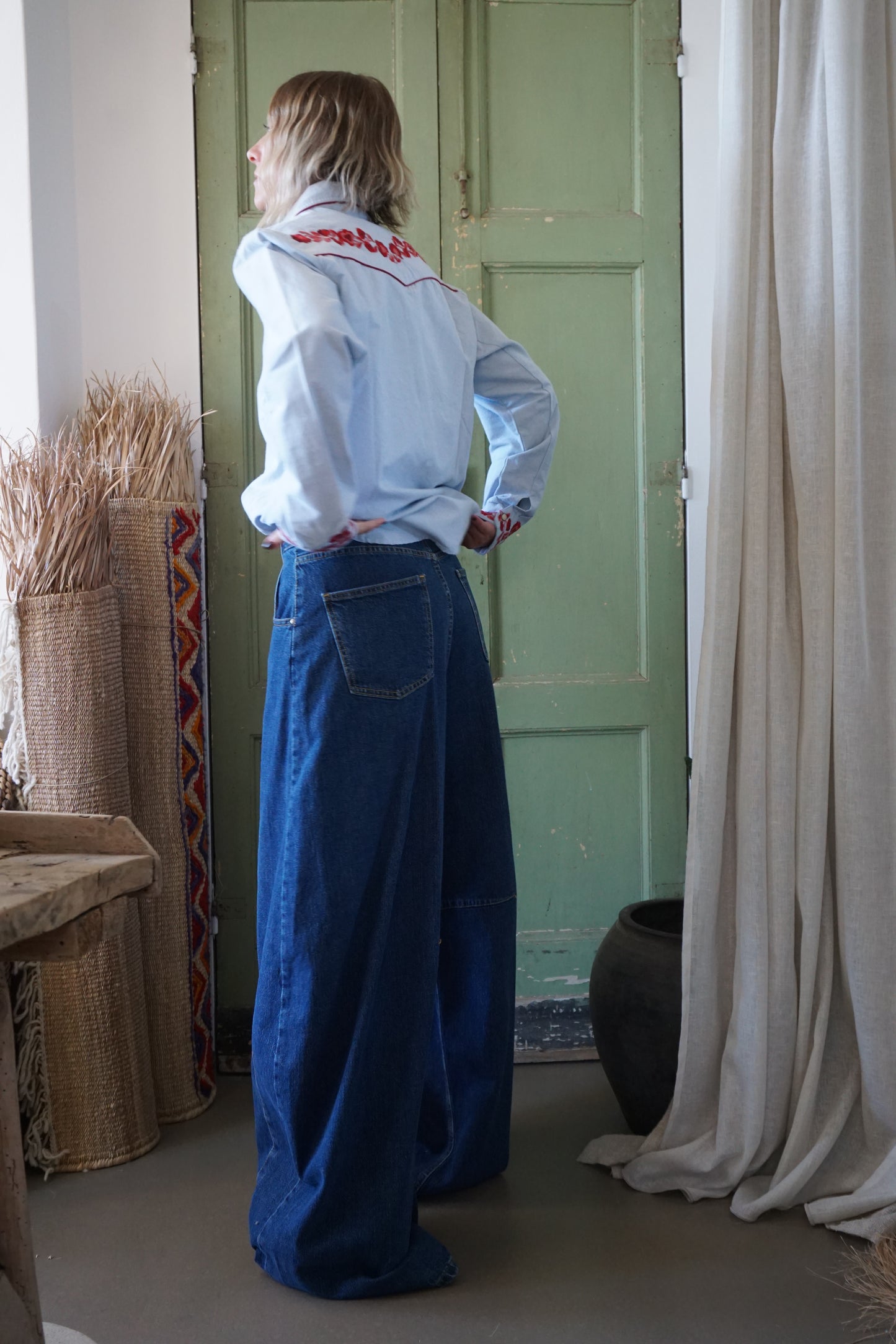 Pantalone Balloon Iride Denim